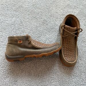 Twisted X Brown Woven Mules